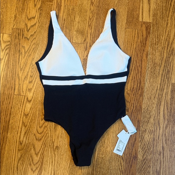 SEAFOLLY I Australia Slice Of Splice Deep V Neck One Piece - White swimsuit Cut - Picture 2 of 6